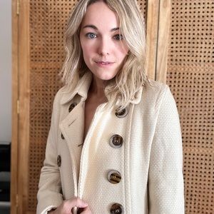 Cream peacoat